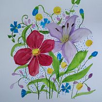 Mi Proyecto del curso: Creación de una composición floral con acuarela. Un progetto di Illustrazione tradizionale, Belle arti, Pittura, Pittura ad acquerello, Illustrazione botanica e Illustrazione naturalistica di bozidaravovk - 27.12.2021