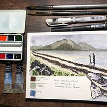My project in Watercolor Travel Journal course. Projekt z dziedziny Trad, c, jna ilustracja, Malowanie akwarelą,  R, sunek architektoniczn i Sketchbook użytkownika misty_lake - 27.12.2021