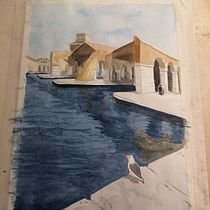 Il mio progetto del corso: Tecniche moderne di acquerello paesaggistico. Un progetto di Pittura e Pittura ad acquerello di ALESSANDRA SPAZIANI - 27.12.2021