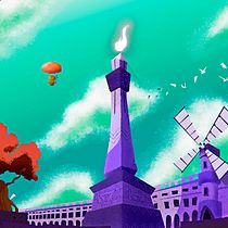 Concept Art: Ciudadela Universitaria. Traditional illustration, Animation, Digital Illustration, Video Games, Concept Art, Game Design, Film, Video, and TV project by Walter Ortiz - 12.15.2021