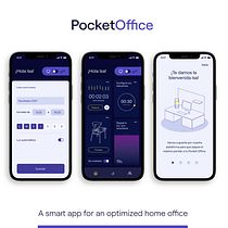 Pocket Office - A smart app for an optimized home office. Un progetto di UX / UI, Design per smartphone, Progettazione di applicazioni e Design di prodotti digitali di Isabel Crespo - 28.12.2021