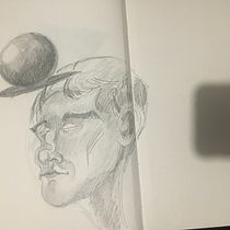 Mon projet du cours : Portrait caricatural au crayon graphite. Ilustração tradicional, Desenho, e Desenho de retrato projeto de Akyo Stonewall - 28.12.2021