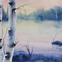 Final Project: Atmosphärische Landschaften in Aquarell. Un proyecto de Bellas Artes, Pintura y Pintura a la acuarela de moineon - 28.12.2021