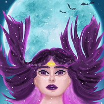 October Princess. Traditional illustration, Drawing, Digital Illustration, Portrait Drawing, Digital Drawing, and Digital Painting project by asantago - 12.28.2021