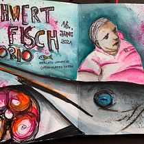 Mein Kursprojekt: Aquarellsketching: Drück deine Ideen aus . Traditional illustration, Sketching, Creativit, Drawing, Watercolor Painting, and Sketchbook project by kaiben - 12.28.2021