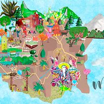 Mi Proyecto del curso: Creación de mapas ilustrados: refleja la esencia de la ciudad. Traditional illustration, Infographics, Drawing, Digital Illustration, and Digital Painting project by punkafury - 12.28.2021