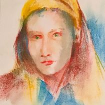 Mon projet du cours : Création de portraits expressifs avec des pastels secs. Traditional illustration, Fine Arts, Drawing, Portrait Drawing, and Artistic Drawing project by Nathalie Merida - 12.28.2021