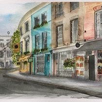 My project in Architectural Sketching with Watercolor and Ink course. Sketching, Drawing, Watercolor Painting, Architectural Illustration, Sketchbook & Ink Illustration project by Karen - 12.27.2021