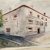 Mi Proyecto del curso: Dibujo arquitectónico con acuarela y tinta. Sketching, Drawing, Watercolor Painting, Architectural Illustration, Sketchbook & Ink Illustration project by Juana - 12.28.2021