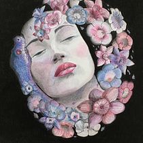 My project in Chiaroscuro Creative Portrait with Pencils course. Un projet de Illustration traditionnelle, Dessin au cra, on, Dessin de portrait, Dessin artistique, Dessin aux cra , et ons de couleur de Dom Ban - 29.12.2021