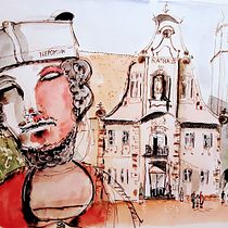 Mein Kursprojekt: Aquarellsketching: Drück deine Ideen aus . Traditional illustration, Sketching, Creativit, Drawing, Watercolor Painting, and Sketchbook project by stube48 - 12.29.2021