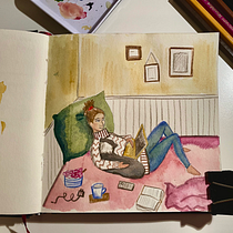My project in Exploratory Sketchbook: Find Your Drawing Style course. Traditional illustration, Sketching, Creativit, Drawing, Watercolor Painting, Sketchbook, and Gouache Painting project by kat_mate_so - 12.29.2021