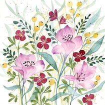 My project in Floral Arrangement Illustration in Watercolor course. Un progetto di Illustrazione tradizionale, Belle arti, Pittura ad acquerello, Illustrazione botanica e Illustrazione naturalistica di alto1mezzo - 30.12.2021