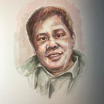My project in Artistic Portrait with Watercolors course - Ronald. Fine Arts, Painting, Watercolor Painting, and Portrait Drawing project by monetcalderon - 12.30.2021