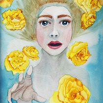 Mein Kursprojekt: Expressive Aquarellporträts . Traditional illustration, Fine Arts, Painting, Watercolor Painting, and Portrait Drawing project by Sabrina Wohlfeil - 12.30.2021