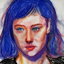 Mi Proyecto del curso: Dibujo de retratos expresivos con tizas pastel. Traditional illustration, Fine Arts, Drawing, Portrait Drawing, and Artistic Drawing project by Samanta Gutiérrez - 12.30.2021