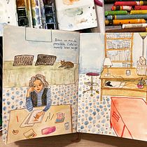 My project in Exploratory Sketchbook: Find Your Drawing Style course. Traditional illustration, Sketching, Creativit, Drawing, Watercolor Painting, Sketchbook, and Gouache Painting project by sokapeintre - 12.31.2021