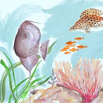 My project in Marine Universe Illustration in Watercolor course. Un projet de Illustration traditionnelle, Peinture, Aquarelle et Illustration naturaliste de jmcneely0319 - 31.12.2021