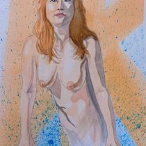 Mi Proyecto del curso: Figura humana de mujer en acuarela. Un progetto di Illustrazione tradizionale, Belle arti, Pittura, Pittura ad acquerello, Disegno realistico e Disegno anatomico di Alberto Rivas - 30.12.2021