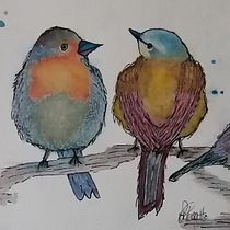 My project in Artistic Watercolor Techniques for Illustrating Birds course. Traditional illustration, Watercolor Painting, Realistic Drawing, and Naturalistic Illustration project by Maria Lisa Polegatto - 01.01.2022