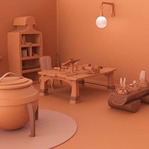 Modelado cartoon de bodegones con Maya: Magic Room. Projekt z dziedziny 3D,  Modelowanie 3D i  Projektowanie 3D użytkownika Ana Martinez Coll - 01.01.2022