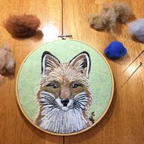 My project in Needle Felting: Paint Portraits with Wool course. Arts, Crafts, Fiber Arts, Naturalistic Illustration, Needle Felting, and Textile Design project by cathie38 - 01.01.2022