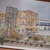 Il mio progetto del corso: Disegno architettonico con acquerello e inchiostro. Sketching, Drawing, Watercolor Painting, Architectural Illustration, Sketchbook & Ink Illustration project by Cintia Faraco - 01.01.2022