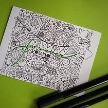 Mój projekt z kursu: Kreatywne rysowanie i ręczne pisanie dla początkujących. Un progetto di Illustrazione tradizionale, Lettering, Disegno, H e lettering di gingerrre - 02.01.2022