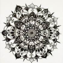 Mój projekt z kursu: Sztuka rysowania mandali: tworzenie geometrycznych wzorów. Drawing & Ink Illustration project by larris777 - 01.02.2022
