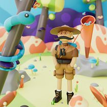 Mon projet du cours : Cinema 4D : donnez vie à une illustration 3D pop et ludique Ein Projekt aus dem Bereich Traditionelle Illustration, 3D, Digitale Illustration und 3-D-Modellierung von Thomas Quantin - 02.01.2022