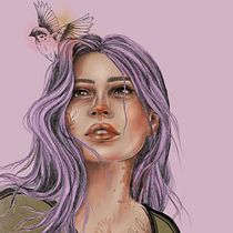 My project in Illustrated Portraits with Procreate course. Ilustração tradicional, Ilustração vetorial, Ilustração digital, e Desenho de retrato projeto de kadri_kuusler - 03.01.2022