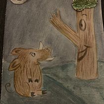 Mein Kursprojekt: Erzählerische Illustration für Kinder mit Mischtechniken. Ilustração tradicional, Colagem, Desenho a lápis, Ilustração infantil, Narrativa, Pintura guache, e Álbum ilustrado projeto de Nadine Ru - 03.01.2022