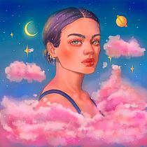 Meu projeto do curso: Retrato digital no Photoshop com um toque de fantasia @liisamoon. Traditional illustration, Drawing, Digital Illustration, Portrait Drawing, Digital Drawing, and Digital Painting project by heloisa morais - 12.31.2021