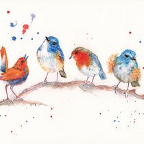 My project in Artistic Watercolor Techniques for Illustrating Birds course. Traditional illustration, Watercolor Painting, Realistic Drawing, and Naturalistic Illustration project by kathrynga - 01.04.2022