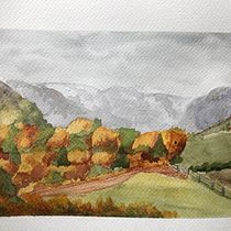 My project in Natural Landscapes in Watercolor course. Projekt z dziedziny  Sztuki piękne,  Malarstwo i Malowanie akwarelą użytkownika lorna_wilson - 04.01.2022