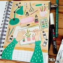 Mi Proyecto del curso: Sketchbook para explorar tu estilo de dibujo. Traditional illustration, Sketching, Creativit, Drawing, Watercolor Painting, Sketchbook, and Gouache Painting project by Gabriela Calza Boschetti - 01.04.2022