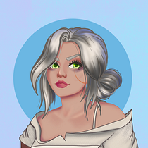 Meu projeto do curso: Retrato de personagens femininas com Procreate. Projekt z dziedziny Trad, c, jna ilustracja, Ilustracja c, frowa, R, sunek c i frow użytkownika Flávia Alves - 04.01.2022
