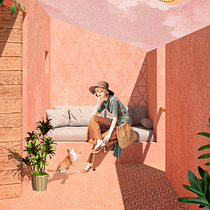 Mi Proyecto del curso: Representación gráfica de proyectos arquitectónicos. Un projet de Architecture, Design graphique, Architecture d'intérieur, Design d'intérieur, Pa, sagisme, Collage, Architecture numérique et Illustration architecturale de Ana Auccasi - 03.01.2022