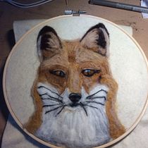 My project in Needle Felting: Paint Portraits with Wool course. Arts, Crafts, Fiber Arts, Naturalistic Illustration, Needle Felting, and Textile Design project by Susan Ducksbury - 01.05.2022
