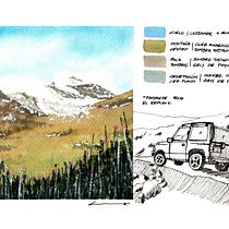 Mi Proyecto del curso: Cuaderno de viaje en acuarela. Projekt z dziedziny Trad, c, jna ilustracja, Malowanie akwarelą,  R, sunek architektoniczn i Sketchbook użytkownika Christian Chancusig Ortiz - 04.01.2022