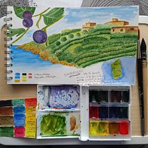 Mon projet du cours : Carnet de voyage à l’aquarelle. Projekt z dziedziny Trad, c, jna ilustracja, Malowanie akwarelą,  R, sunek architektoniczn i Sketchbook użytkownika sosso - 05.01.2022