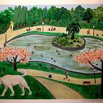 Mi Proyecto del curso: Parque Emperatriz María de Austria.  Sketchbook pictórico en gouache.. Desenho, e Pintura guache projeto de Chus Rufino - 05.01.2022