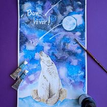 Mon projet du cours : Techniques modernes d’aquarelle. Un progetto di Illustrazione tradizionale e Pittura ad acquerello di Hélène Hélène Castonguay - 05.01.2022
