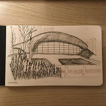 My project in Urban Sketching: Express Your World in a New Perspective course. Un projet de Illustration traditionnelle, Esquisse , Dessin, Aquarelle, Illustration architecturale , et Carnet de croquis de Narcis Sauleda - 05.01.2022