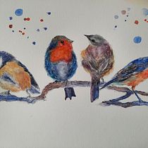 My project in Artistic Watercolor Techniques for Illustrating Birds course. Traditional illustration, Watercolor Painting, Realistic Drawing, and Naturalistic Illustration project by halifax - 12.30.2021