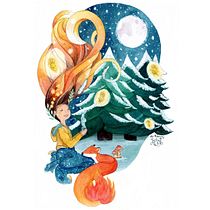 Mon projet du cours :  Techniques d'aquarelle pour des illustrations féériques. Projekt z dziedziny Trad, c, jna ilustracja,  R, sunek, Malowanie akwarelą, Ilustracja w i dawnicza użytkownika Les Rêveries de Justine - 05.01.2022