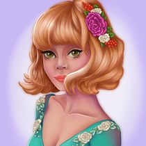 Meu projeto do curso: Retrato de personagens femininas com Procreate. Projekt z dziedziny Trad, c, jna ilustracja, Ilustracja c, frowa, R, sunek c i frow użytkownika Ana Lúcia Soares - 06.01.2022