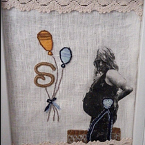 Grávida. Photograph, Collage, Paper Craft, Printing, Embroider, DIY, and Textile Design project by Andreia Quintino - 01.06.2022