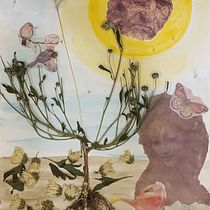 Dos galhos secos, uma flor pode brotar. . Un progetto di Artigianato, Belle arti, Collage, DIY e Design floreale e vegetale di Maevy Dias - 04.01.2022