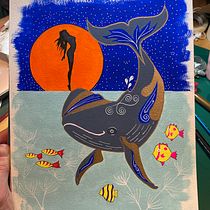 My project in Painting with Gouache: Create Poetic Illustrations course. Traditional illustration, Fine Arts, Painting, and Gouache Painting project by Catalina Ionescu - 01.06.2022